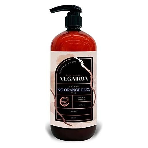 VEGAIROA - no orange plex shampoo - neutralizza i toni arancioni - idratazione profonda - per biondi scuri o bruni -vegan professional hairdressing- 1000ml