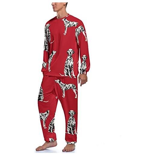 BAIKUTOUAN set pigiama da uomo dalmata per cani da compagnia morbido pigiama pigiama set pigiama pigiama set 2xl