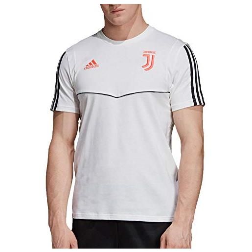 adidas juventus tee, maglietta da calcio a maniche corte uomo, bianco/nero, xl