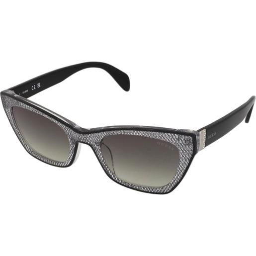 Guess gu7873 01b | occhiali da sole graduati o non graduati | prova online | plastica | cat eye | argento, nero | adrialenti