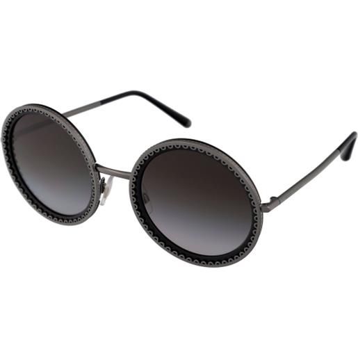 Dolce & Gabbana dg2211 04/8g | occhiali da sole graduati o non graduati | prova online | metallo | tondi | rutenio, nero | adrialenti