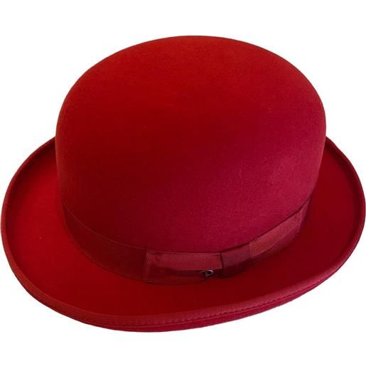 Panizza bombetta cappello feltro lana chianti, rosso, tg 57