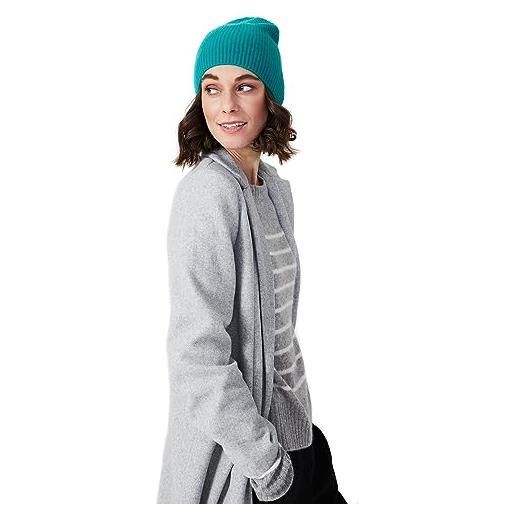 Style & Republic style republic - berretto da donna, 100% cashmere, morbido e elasticizzato, caldo per l'inverno, grigio chiaro mélange, 48