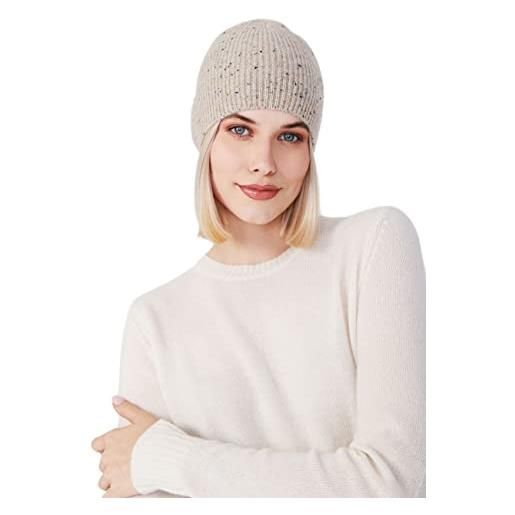 Style & Republic berretto sportivo in cashmere in 100% cashmere - il tuo morbido berretto di alta qualità per eleganti momenti autunnali e invernali, dull rose, 48