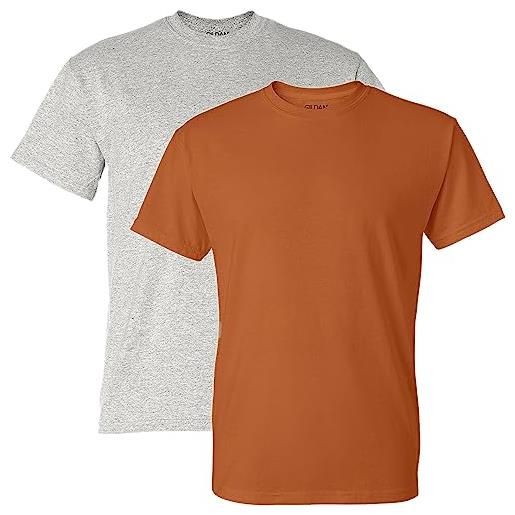 Gildan maglietta dry. Blend da uomo, stile g8000, confezione da 2, cenere/texas arancio, m