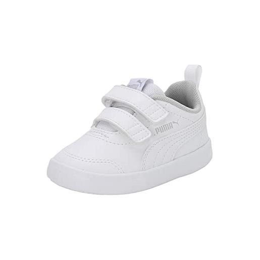 PUMA unisex kids courtflex v2 v inf scarpe da ginnastica, almond blossom puma white, 22 eu