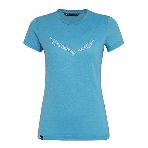 SALEWA solid dry w t-shirt. , maglietta unisex - adulto, blu (premium navy melange), 40/34