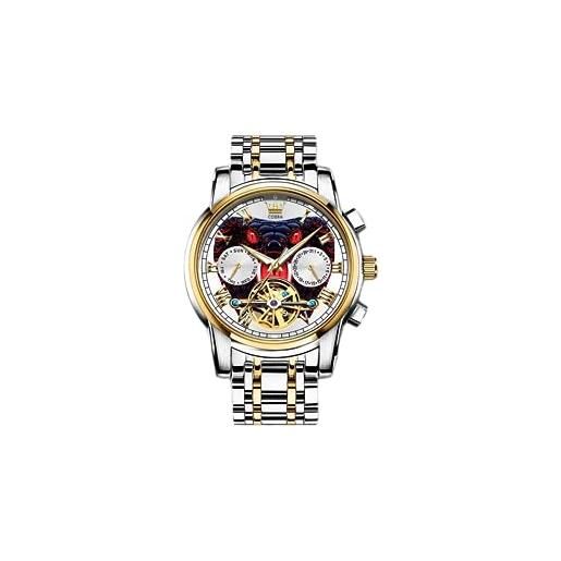 G COBRA luxury unisex watch - water resistant timepiece - limited edition - color white/gold, bianco/oro