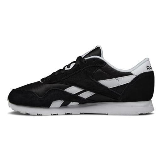 Reebok classic nylon, sneaker donna, black/black/white, 37.5 eu