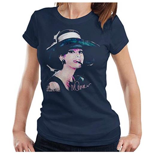 Vintro audrey hepburn - maglietta da donna con scritta ritratto originale di sidney maurer marina militare l