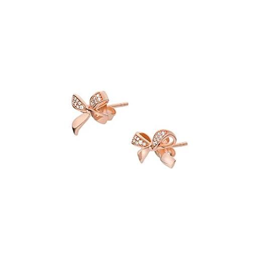 Emporio Armani orecchini da donna sentimental, misura: 14x10mm orecchini in oro rosa e argento, eg3545221