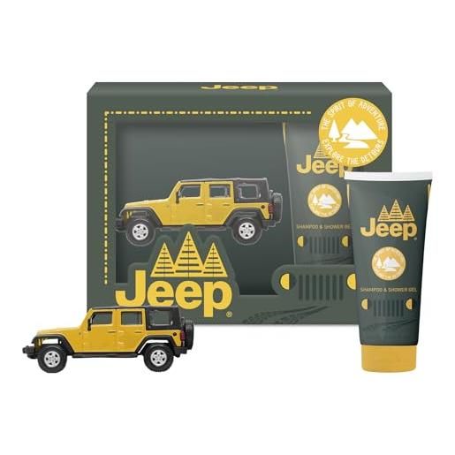 DIAMOND INTERNATIONAL jeep kids | confezione regalo bambino, docciaschiuma + modellino, ufficiale jeep, con fragranza delicata