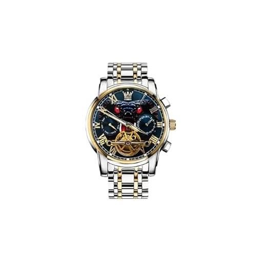 G COBRA luxury unisex watch - water resistant timepiece - limited edition - color blue/oro, blu/oro