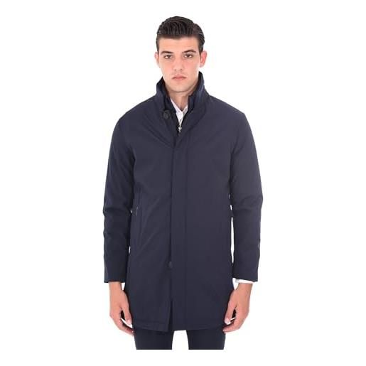 Ciabalù giaccone invernale uomo elegante slim fit cappotto in tessuto tecnico impermeabile (3xl, ghiaccio)