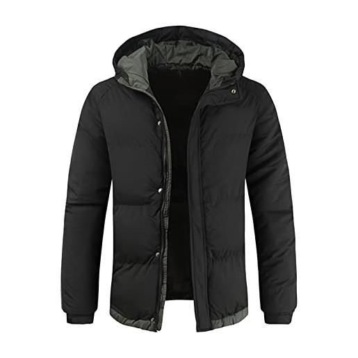 Kobilee piumino uomo 100 grammi elegante casual ripiegabile giacca invernale leggero trekking montagna imbottita giubbotto trapuntato con cappuccio cerniera primaverile giacca mezza stagione