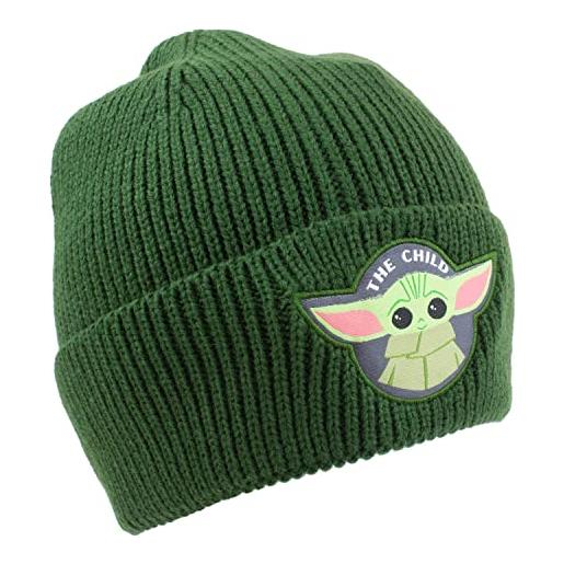Star Wars: The Mandalorian beanie hat-child badge cappellino, grigio, taglia unica uomo