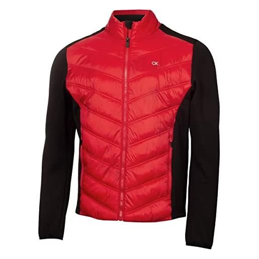 Calvin Klein giacca da golf ibrida da uomo frontera isolata traspirante, rosso, xxl