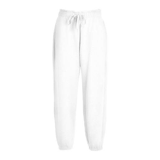 DEHA - pantalone eco-wear balloon pants in cotone, bianco (xs)