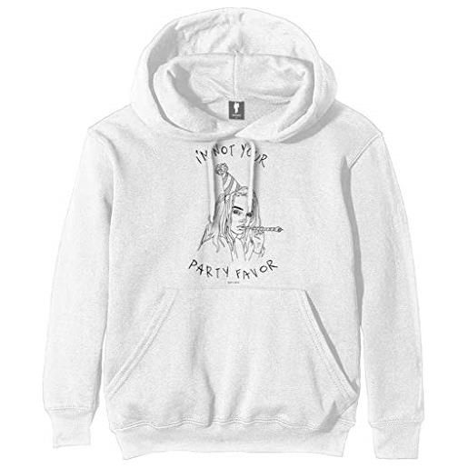 Billie Eilish 'party favor' (white) pull over hoodie (small)
