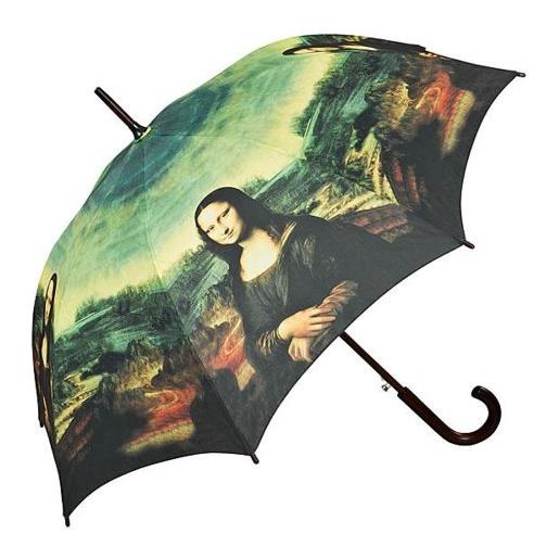 VON LILIENFELD® ombrello pioggia lungo classico automatico donna arte leonardo da vinci: monna lisa