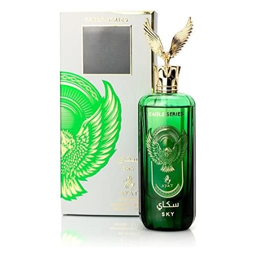 AYAT PERFUMES eau de parfum eagle series 100 ml edp orientale arab - per uomo e donna - fragranza araba prodotta a dubai ispirata all'aquila il re degli uccelli (sky)