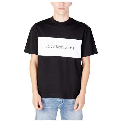 Calvin Klein ck jeans magliette s/s t-shirt, ck nero, xl uomo