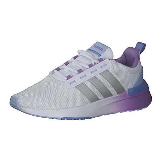 adidas racer tr21, sneakers donna, ftwr white/silver met. /blue fusion, 40 2/3 eu