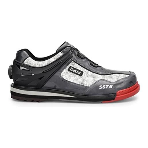Dexter sst 6 hybrid boa-scarpe da bowling larghe da uomo, mano destra, mimetico, 12 w, wide