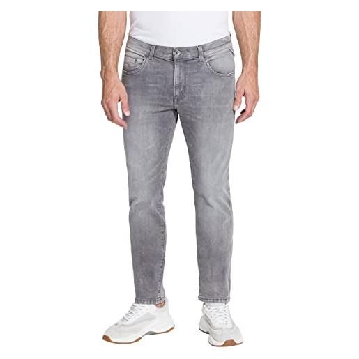 Pioneer pantalone uomo 5 pocket stretch denim jeans, buffies grigio chiaro, 40w x 32l