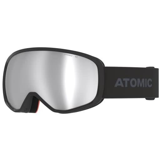 ATOMIC revent stereo occhiali da sci - black - occhiali da sci con protezione antiriflesso - occhiali da snowboard a specchio di alta qualità - occhiali con montatura live fit - occhiali da sci con