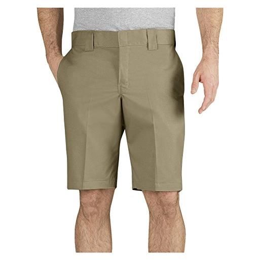 Dickies, pantaloncini da uomo, lunghezza 27,9 cm, vestibilità aderente, tessuto elasticizzato, da lavoro desert sand 38 waist x regular