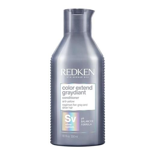 Redken balsamo professionale color extend graydiant, azione protettrice del colore, per capelli grigi, 300 ml