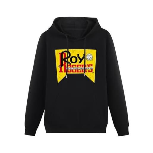 BSapp roy roger's mod vintage mens funny unisex sweatshirts graphic print hooded black sweater l