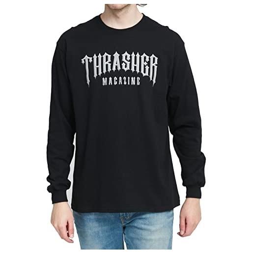 Thrasher magazine men's low low logo black long sleeve t shirt xl