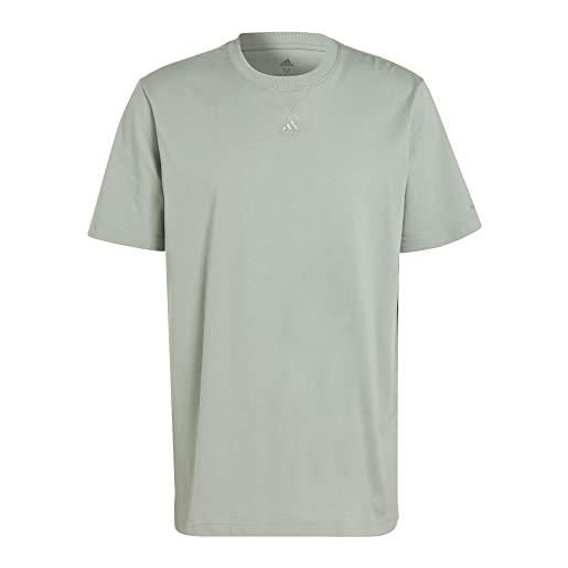 adidas m t-shirt (manica corta), verde argento, xl uomo