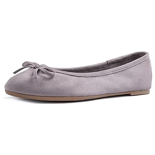 Feversole ballerina in vernice colorata con cuscino in memory foam per amaretti da donna glitter chiaro oro 37.5 eu