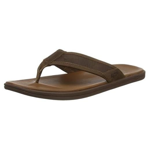 UGG Australia seaside flip leather sandali da uomo, nero (black), 41 eu