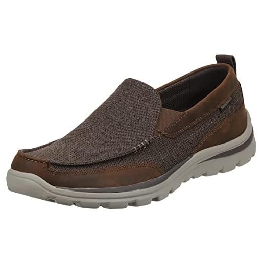 Skechers superior milford - scarpe da ginnastica basse da uomo, marrone (marrone chiaro), 44 eu