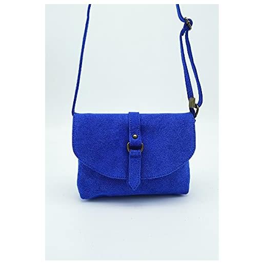 Puccio Pucci trlbc100236, borsa di pelle womens, blu reale, 22x17x4 cm