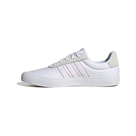 adidas vulc raid3r 3-stripes, sneakers uomo, ftwr white/better scarlet/matte gold, 46 eu