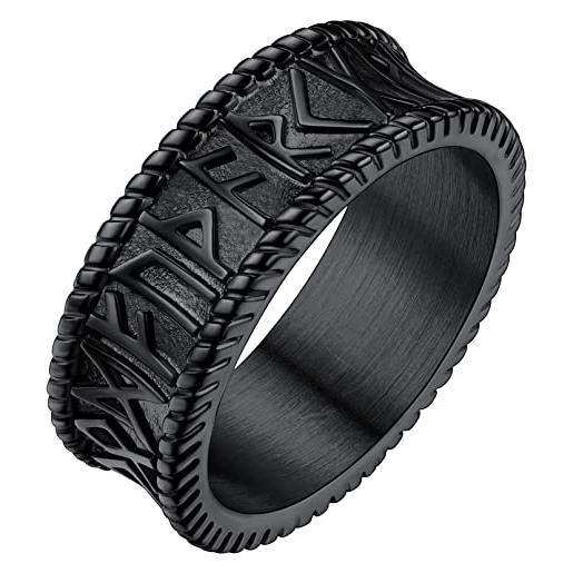 FaithHeart anello rotante uomo in acciaio inossidabile gioielli anti stress taglia it #14-27 anello per uomini teen boy anello personalizzato con incisione nordica delle rune vichinghe