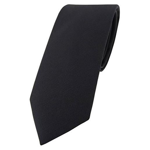 Blick. Elementum mogador cravatta in seta antracite grigio scuro uni a coste