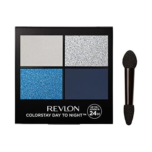 Revlon color. Stay day to night eyeshadow quad, palette ombretti, durata fino a 24 ore, formula ibrida, 580 gorgeous - 4,5g