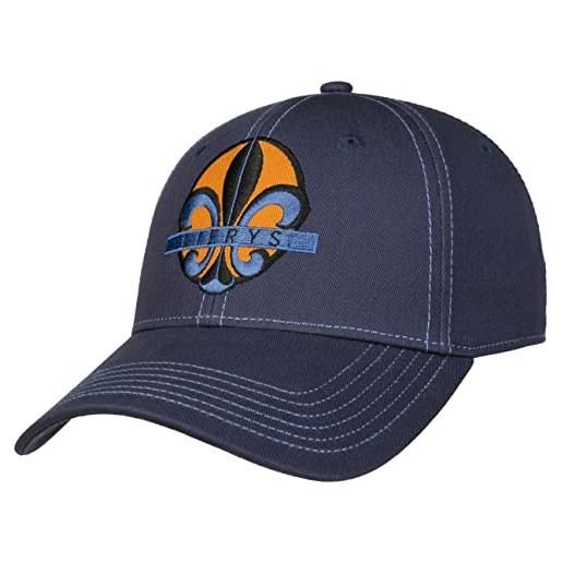 LIERYS cappellino coloured logo donna/uomo - strapback cap berretto baseball curved brim fibbia in metallo, con visiera estate/inverno - taglia unica blu
