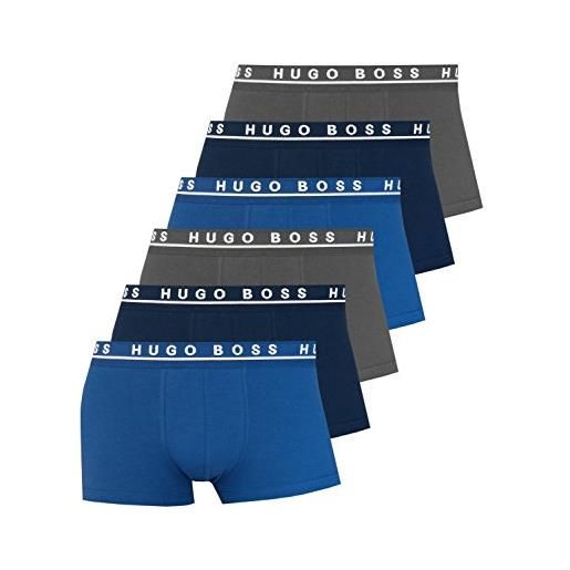Hugo boss 10146061 50325403 - boxer da uomo, confezione da 6 pezzi, taglia 2xl, colore blu 487