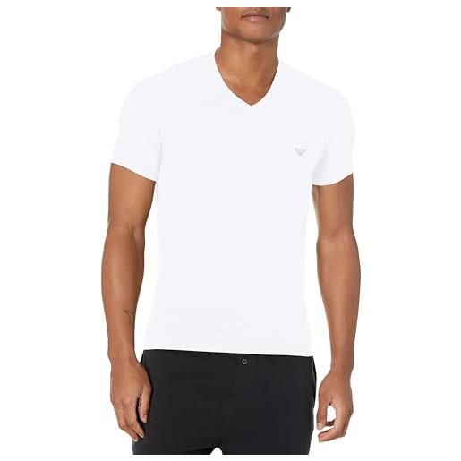 Emporio Armani maglietta da uomo soft modal t-shirt, bianco, m