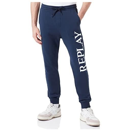 REPLAY m9941, pantaloni da jogging uomo, 085 blu, s