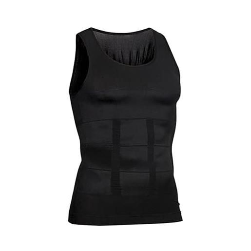 AHYXHY constantw mens body shaper, sculptcore - men's body shaper, shaperluv male shaper tank, compression vest for men (large, black)