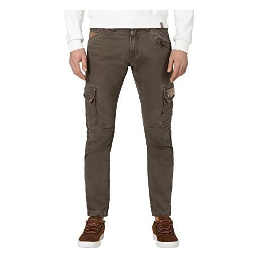 Timezone regular rogertz pantaloni eleganti da uomo, beige, 48 it (34w/32l)