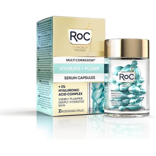 Roc multi correxion - hydrate & plump siero idratante in capsule, 30 capsule